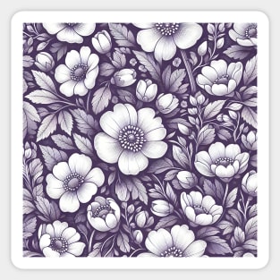 White Flowers Sticker